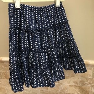 Hanna Andersson Navy floral skirt size 120